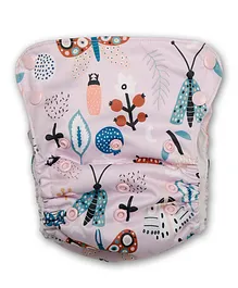 Just Bumm 100% Organic Cotton Aurora Max Reusable Cloth Diaper with Insert - Violet