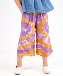 Primo Gino Culotte Length Pants Tie Dye Print - Multicolor