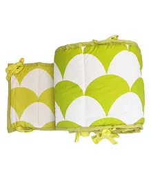 Little By Little Tropical Baby Organic Cotton Cot Bumper - Green