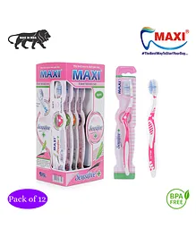 MAXI Sensitive Toothbrushes Pack of 6 - Multicolour