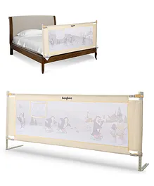 Baybee Portable & Height Adjustable Safeguard Bed Rail - Beige