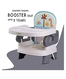 Baybee Booster Seat With Removable Dining Tray - Grey