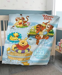 Sassoon Pooh Cartoon Printed Warm Blanket for Baby - Multicolor