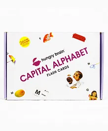 Hungry Brain A5 Capital Alphabet Flash Cards - 26 Pieces