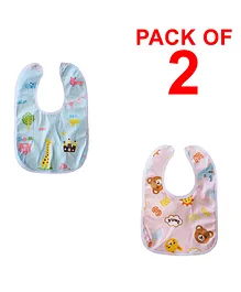 SYGA 2 Pieces Bandana Style Dribble Bibs Soft & Absorbent With Adjustable Snaps (Color and Print May Vary)