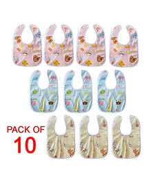 SYGA Baby Bibs Baby Bandana Dribble Bibs Pack Of 10 (Color & Design May Vary)