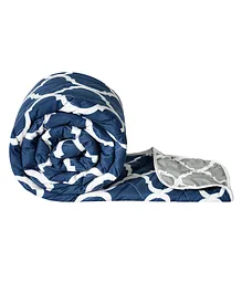 Divine Casa Ultra Soft Reversible Single Bed Comforter Abstract Print - Blue