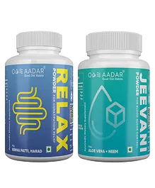 Aadar Natural Body Detox Pack Re-Lax And Jeevani Pack of 2 - 90 gm, 100 gm