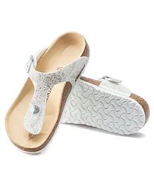Birkenstock Glitter Detail Gizeh Slide Sandals - White