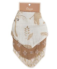 Crane Baby Kendi Collection Bandana Bib Pack of 3 - Multicolour