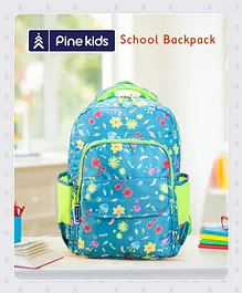 Pine kids Azure School Backpack Blue - Height 17 Inch