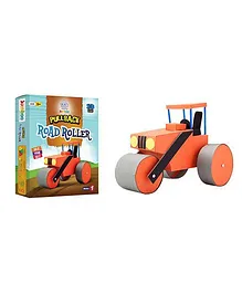 Jumboo 3D DIY Art And Craft Set Pull Back Road Roller Toy - Multi Color