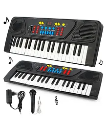 Fiddlerz 37 Key Piano Keyboard Toy With Power And Recording Option - Black White