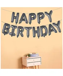 Johra Happy Birthday Letter Foil Banner Decoration Silver - Pack of 13