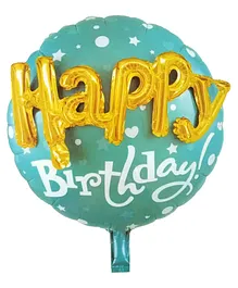 Johra Happy Birthday 3D Round Foil Balloon - Blue