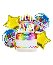 Johra Foil Balloon for Birthday Party Supplies Multicolor - Pack Of 5