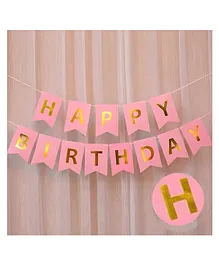 Johra Happy Birthday Banner - Pink
