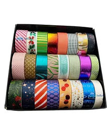 FunBlast Rolls Washi Tape Set Pack of 24 - Multicolour