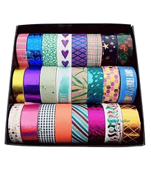 FunBlast Rolls Washi Tape Set Pack of 24 - Multicolour