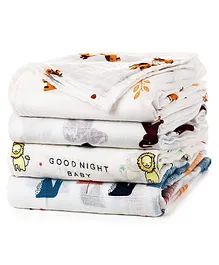 Elementary Reusable Muslin Cotton Square Nappy Large Pack Of 2 - Multicolor (Color May Vary)