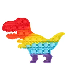 D&Y Dinosaur Shape Pop Bubble Stress Relieving Silicone Pop It Fidget Toy - Multicolour