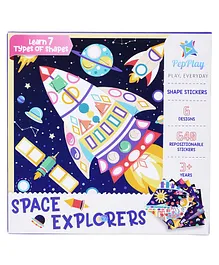 PepPlay Space Explorers Shape Stickers Activity Box - 640 Stickers