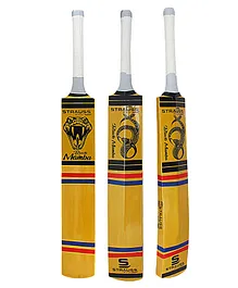 Strauss Black Mamba Willoe Wood Short Handed Cricket Bat - Yellow