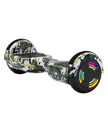 Tygatec T2 EV Auto Balancing Hoverboard with LED Wheels Camouflage Print - Green
