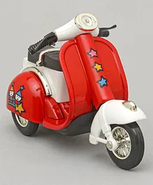 Kinsmart Die Cast Free Wheel Mini Scooter Toy- Red