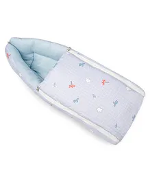 R For Rabbit Snuggy Baby Sleeping Bag - Light Blue