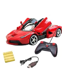 New Pinch Rechargeable Remote Controlled Car with Opening Doors - Red