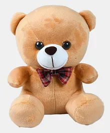 Dukiekooky Teddy Bear With Bow Tie Soft Toy Brown - Height 20 cm