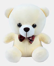 Dukiekooky Teddy Bear With Bow Tie Soft Toy White - Height 20 cm