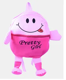 DukieKooky Kids Emoji Soft Toy Bag Pink - Height 19.6 inches