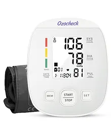 Ozocheck Fully Automatic Digital Blood Pressure and Pulse Rate Monitor - White