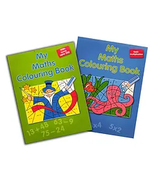 My Maths Colouring Book With Sums Up To 100 & Basic Multiplication Set Of 2 - English