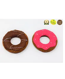 A&A Kreative Box  Pretend Play Donuts Pack of 2 - Brown and Pink