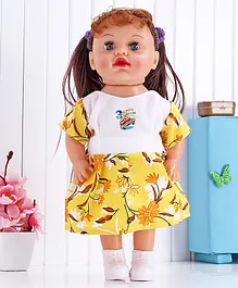 Speedage Taapsi Fashion Doll Floral Print Yellow - Height 34.5 cm