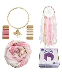 Asian Hobby Crafts Lace Dream Catcher DIY Kit - Pink