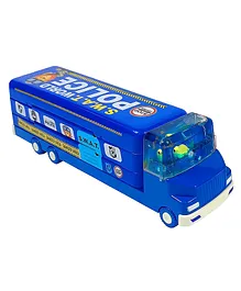 Crackles Double Decker Bus Shaped Multi Level Metal Milk Truck Pencil Box (Color and Print May Vary)