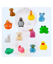 AKN TOYS Animals Bath Toys Pack of 12 - Multicolour
