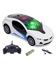Wembley Toys Remote Control Car With LED Light - White