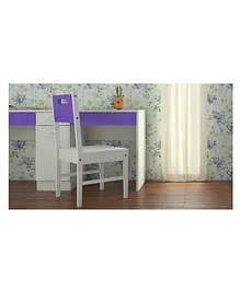Adona Mystica Solid Teak Wood Study Chair - Purple White