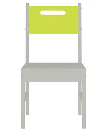 Adona Mystica Solid Teak Wood Study Chair - Lime Yellow White