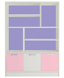 Adona Montana Large Bookshelf Cum Display Cabinet - Multicolor