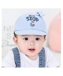 Ziory Summer Letter Embroidered Cotton Cap Blue - Circumference 46 cm