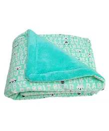 Babyzone Super Soft Reversible Baby Blanket - Sea Green