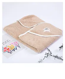 BABYZONE Super Soft Hooded Blanket - Beige