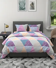 Bianca Ultra Soft King Size Ac Comforter & Bedsheet Set 150 Gsm Geometric - Multicolour 