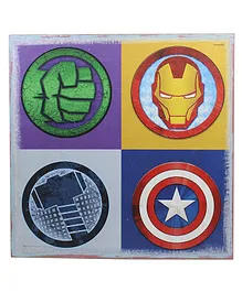 Itsy Bitsy Avengers Icons Home Decor Panel - Multicolour